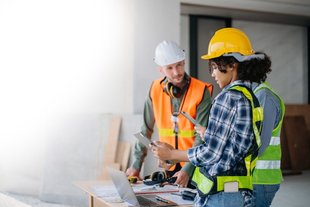 Le chantier lors de la construction d'un programme neuf