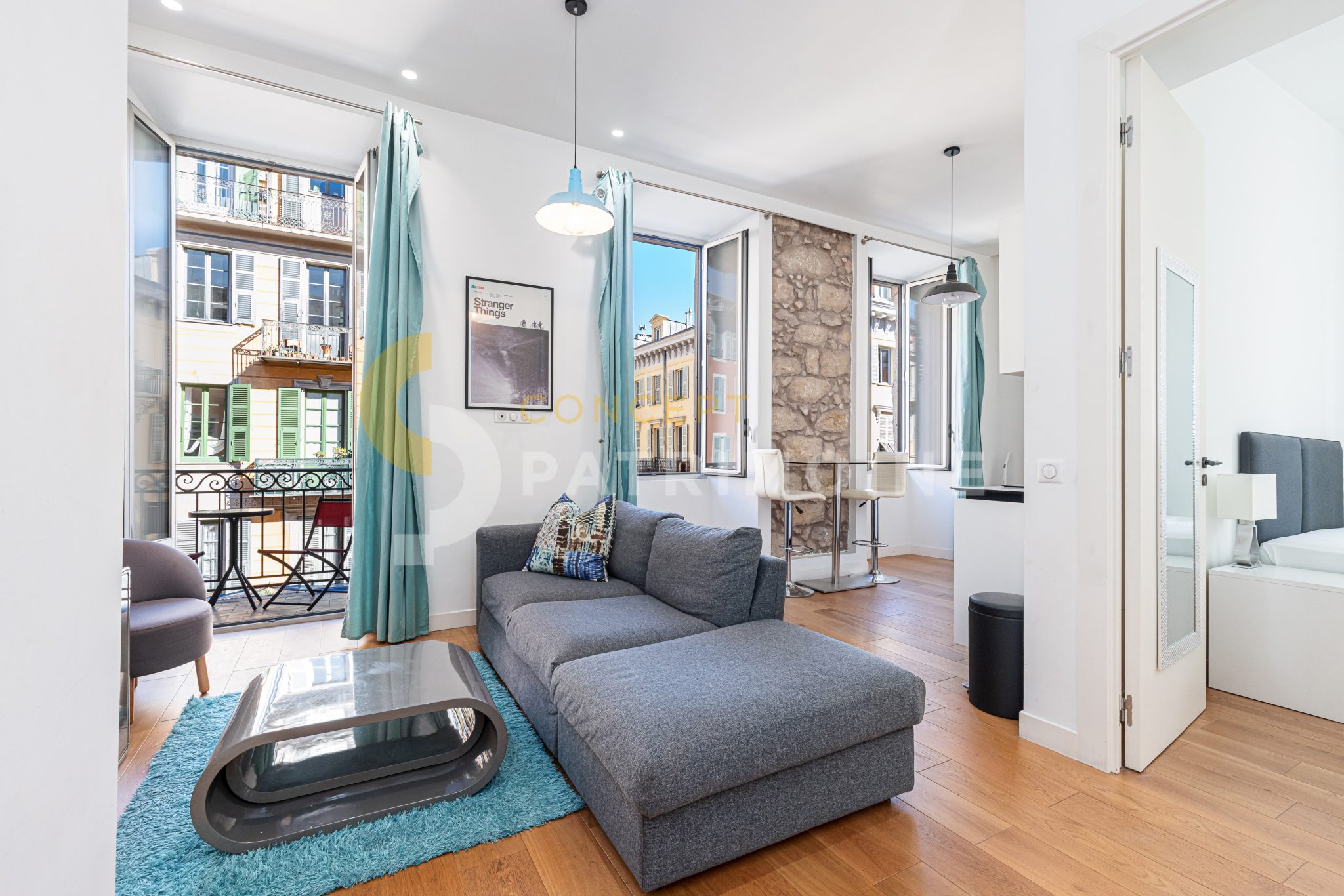NICE / CASSINI – Appartement meublé 2 pièces entièrement climatisé